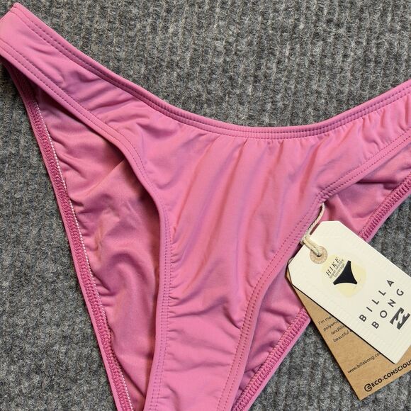 Billabong Small Bikini Bottom Sol Searcher Hike Super Skimpy Coverage Berry Pink - Picture 4 of 10